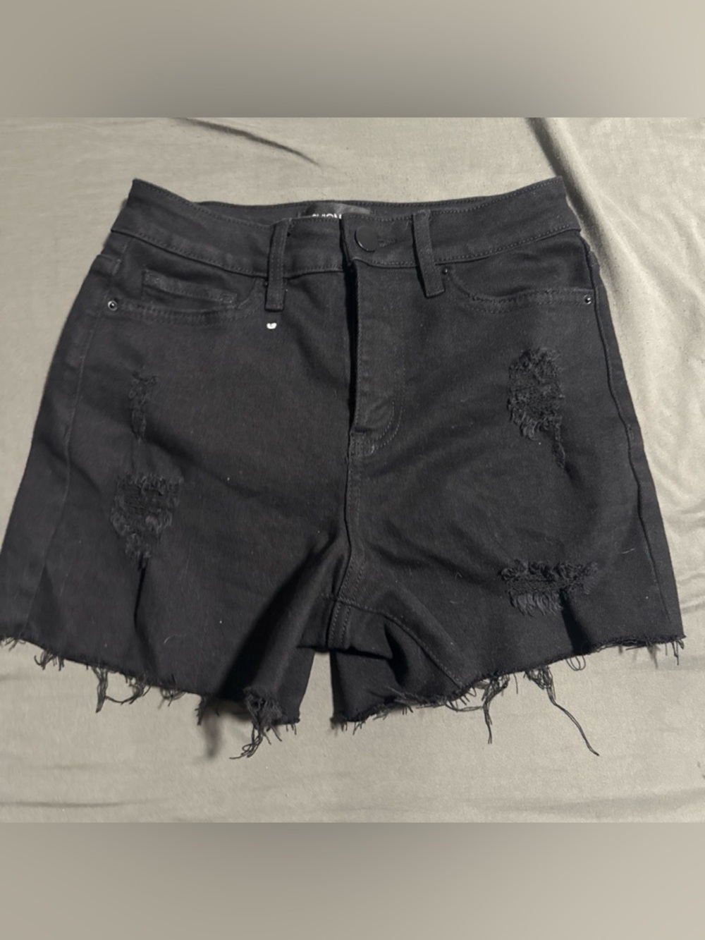 Black Distressed Women’s Denim Shorts
